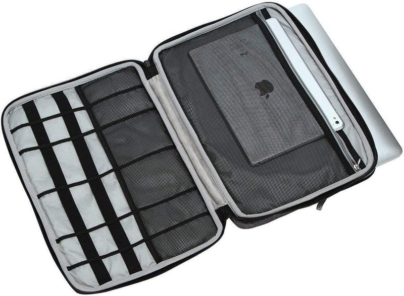 iCozzier Handle 11-11.6 Inch Laptop and iPad Case/Electronic Accessories Storage Bag 11”Laptop Sleeve for Ultrabook/Notebook/Netbook/MacBook - Grey - Image 3