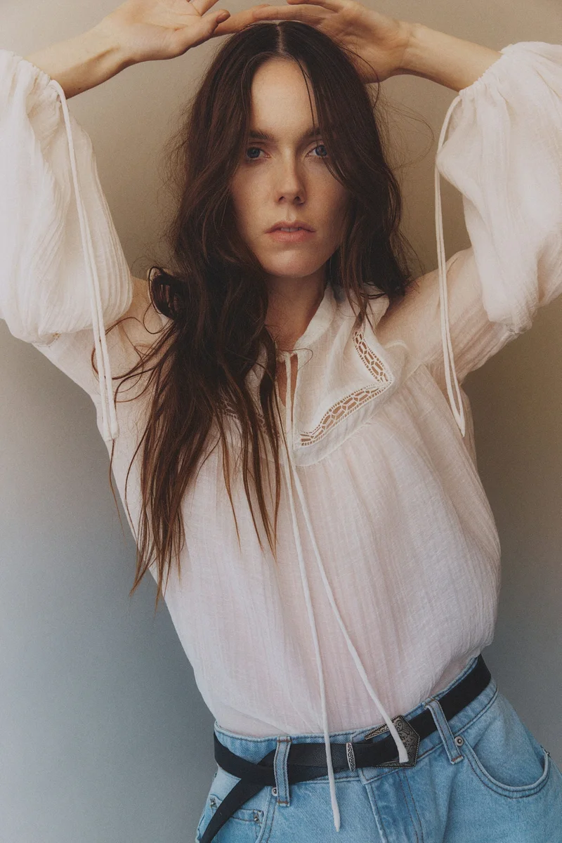 H&M Lace-inset blouse