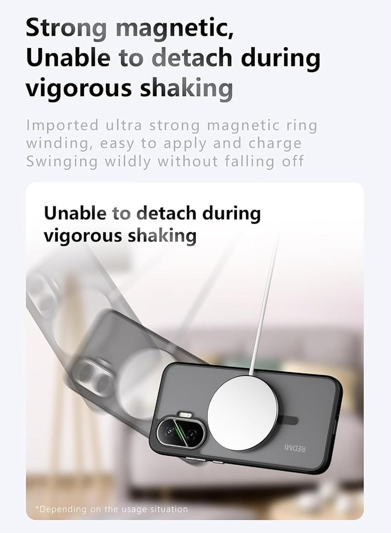 VKL Case Compatible with Xiaomi Poco F7 2025, Compatible with Mag-Safe, Shockproof Military-Grade Protection, Yellowing Resistant, Magnetic Classic Hybrid Case - Image 3