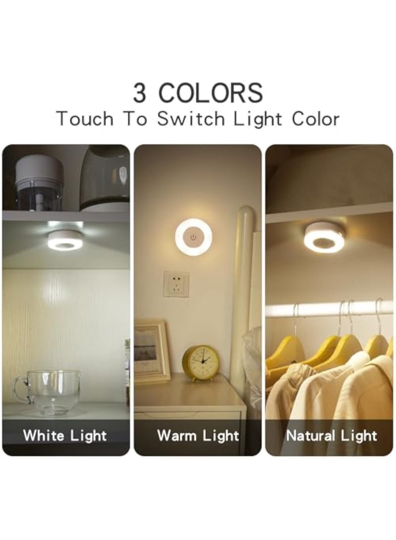 YelaJoy 2 PCS Rechargeable LED Night Light, 3 Lighting Modes, Touch Control, Magnetic Base, Wireless Stick on Lighting for Wall, Portable, Dimmable, Energy Saving,  Ideal for Bedroom, Closet, Kitchen - Image 5