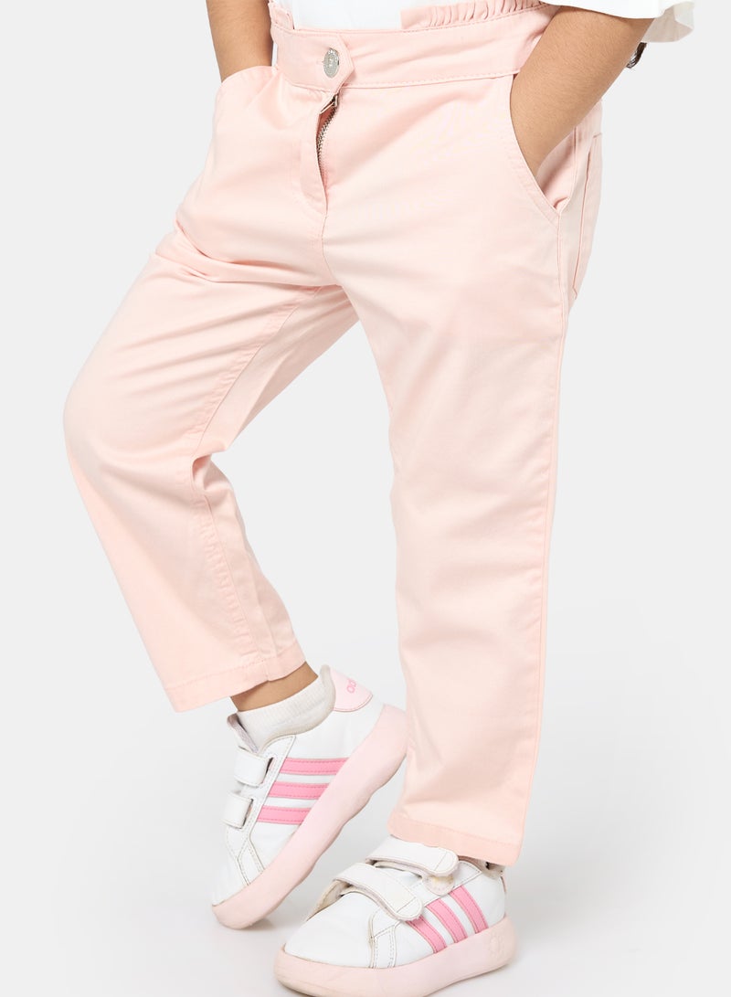 Panco Girls STARS Gabardine Trousers with Gather Detail at Waist - Image 3