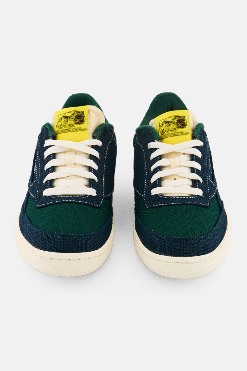 Reebok Men Club C Revenge Vintage Lace Up Tennis Shoes, Green/Navy  - Image 4