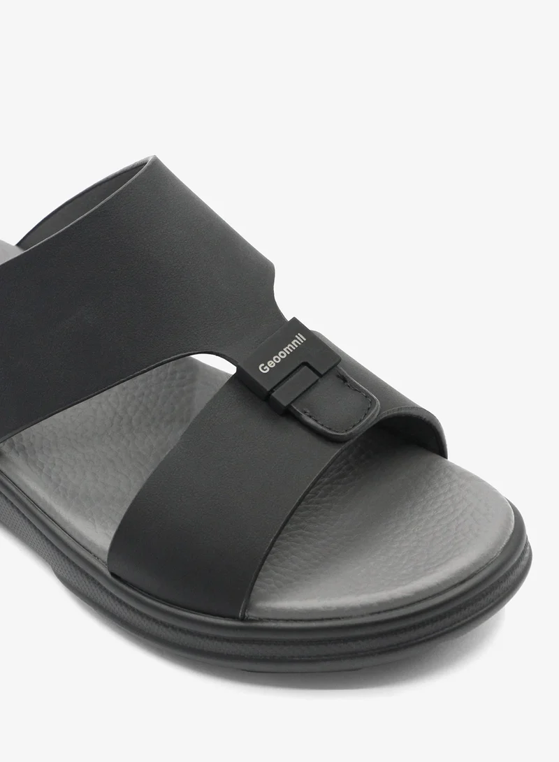 Geoomnii Black Arabic Sandals for Men – Traditional & Comfortable Slip-On Footwear for Men | Best Price UAE