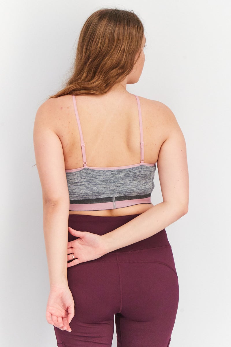 ODolls Sport Women Sportswear Fit Crew Neck Sleeveless Crop Top, Grey - Image 4