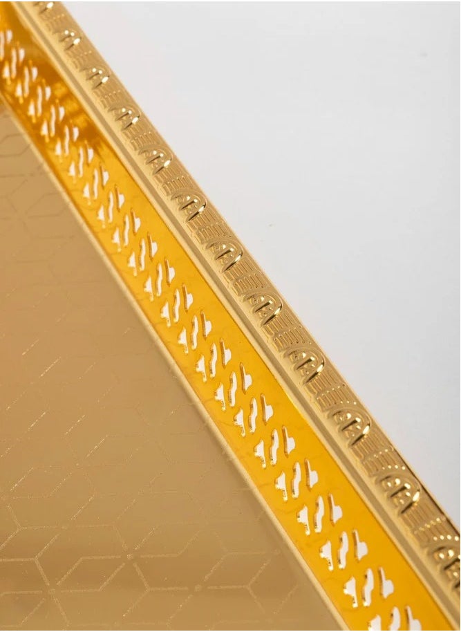 Binshihon Bin shihon steel Tray set 3 pcs with golden design  - Image 5