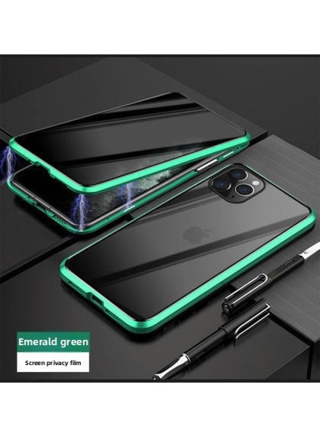 For Apple Phone Case Anti-peep Magneto Metal Frame Double-sided Glass  iPhone13 