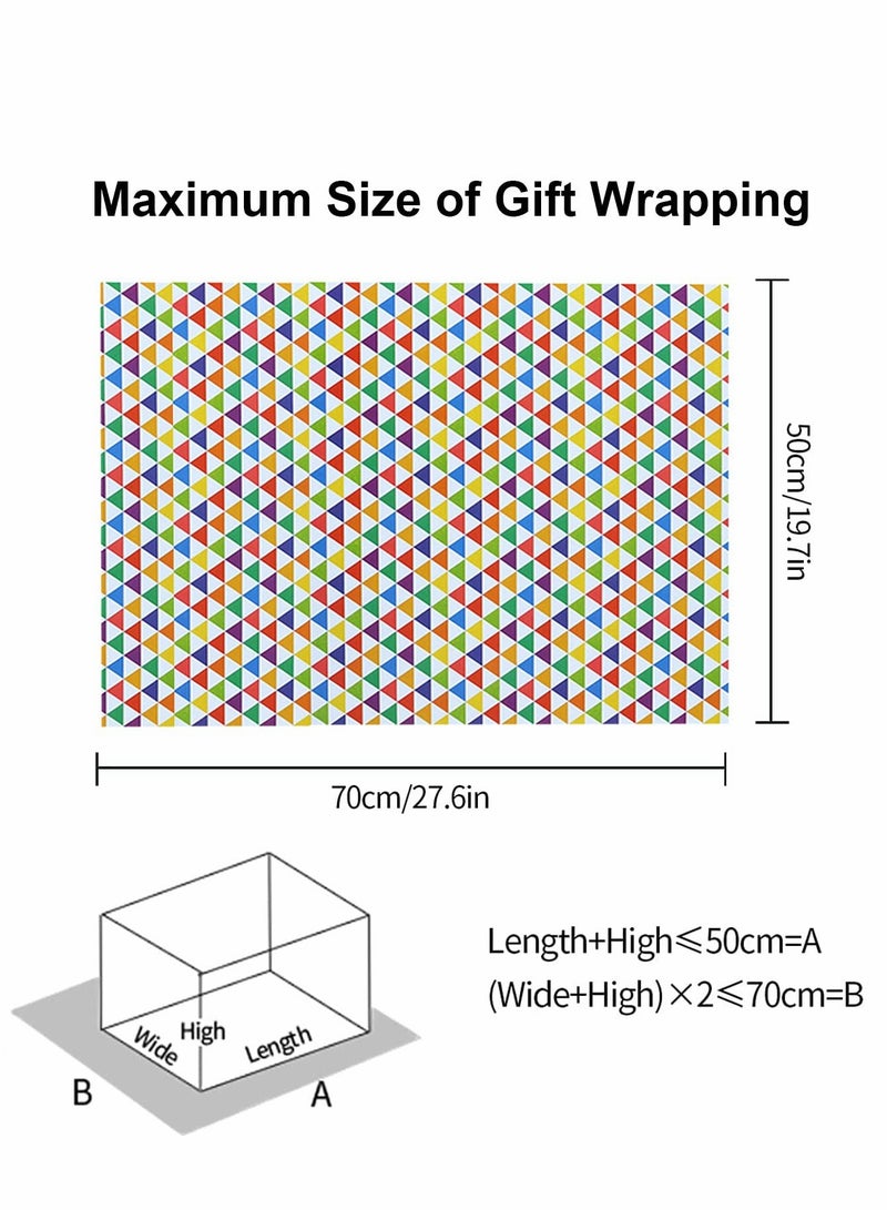 KASTWAVE Gift Wrapping Paper, Happy Birthday Wrapping Paper Recycled Gift Wrapping Paper, Birthday Wrap Paper with Tags Ribbons Sticker Double for Birthday, Bridal Baby Shower, Graduations, Boy, Girl - Image 3