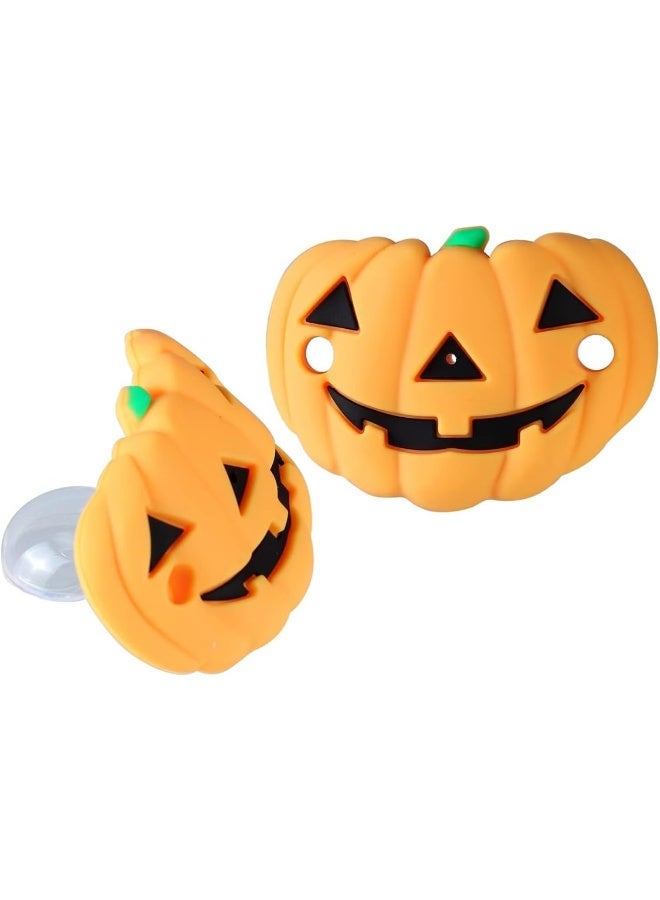 BinaryABC Halloween Pumpkin Baby Pacifier, Halloween Silicone Baby, Halloween Party Favors Gifts, 2Pcs - Image 4
