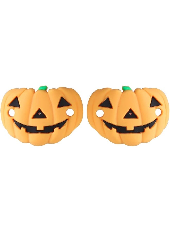 BinaryABC Halloween Pumpkin Baby Pacifier, Halloween Silicone Baby, Halloween Party Favors Gifts, 2Pcs - Image 1