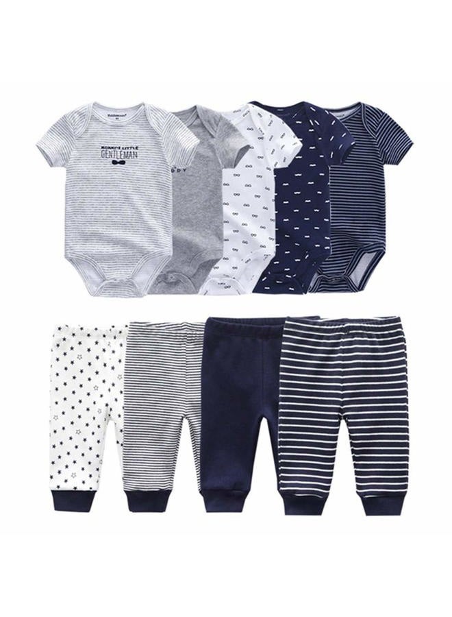 Kiddiezoom Baby Layette Set Baby Boys' 9-Piece Bodysuits Pants Set Toddler Girl Boy Unisex Baby Gift Sets, Tp27 Set, 6-9 Months - Image 1