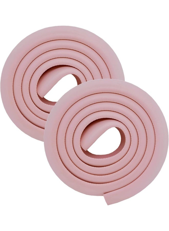 M2cbridge L Shape Extra Thick Furniture Table Edge Protectors Foam Baby Safety Bumper Guard 6.5 Ft (Pink(6.5ft x 2)) - Image 1