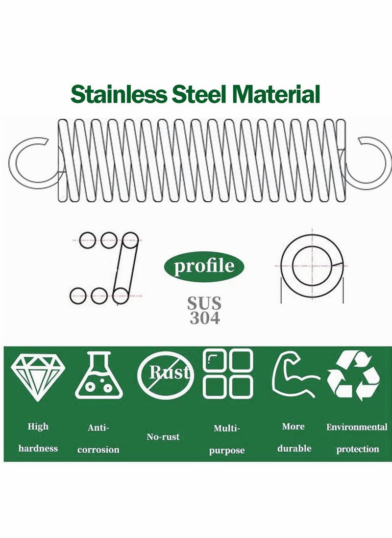 Excefore Hammock Spring,Premium Porch Swing Springs Hold up to 600kg Heavy-Duty Chrome Hammock Hanging Chair Spring  - Image 2