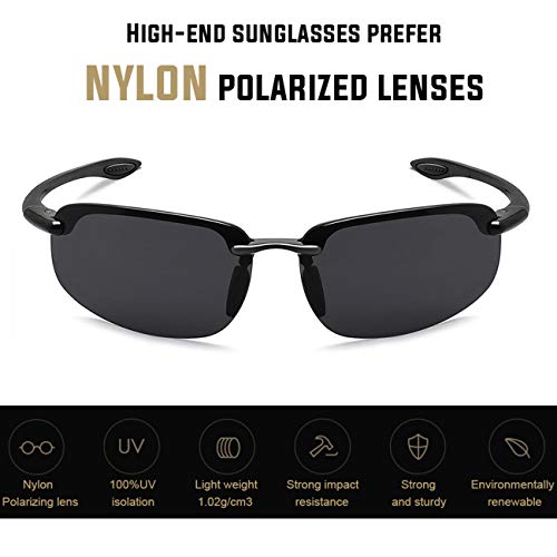 JULI Eyewear Nylon Polarized Sunglasses for Men Women Driving Fishing Baseball Driving - Image 3