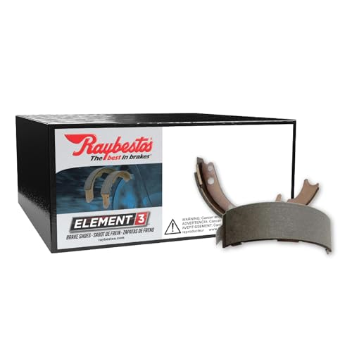 Raybestos Element3 Automotive Replacement Rear Parking Brake Shoes Set for Select Chevrolet, Dodge, GMC (771PG) - Image 1