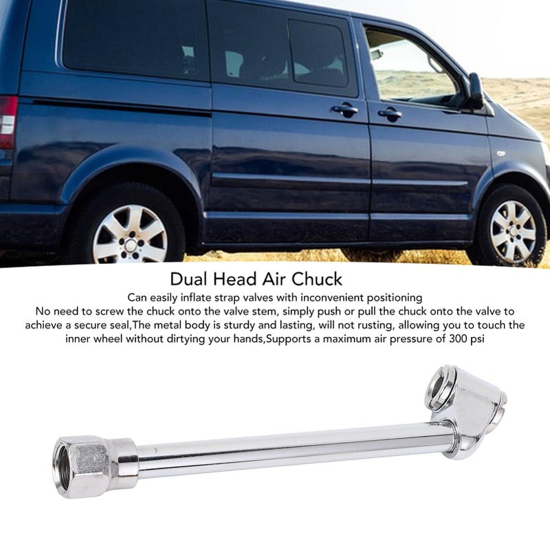 30 Psi Dual Head Air Chuck 1/4 Inch Fnpt With Quick Plug Truck Rv Bus Set - Image 5