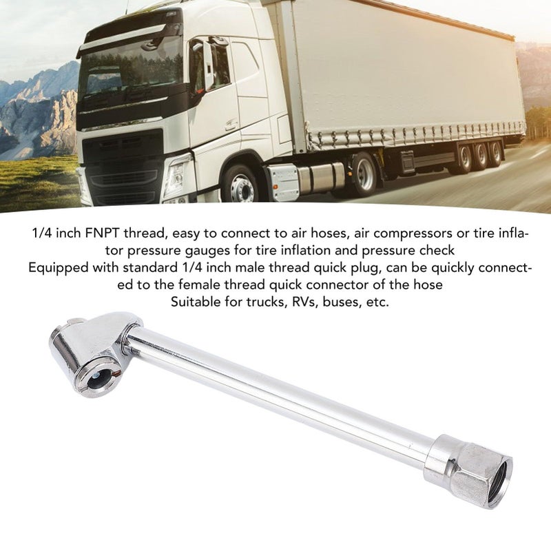 30 Psi Dual Head Air Chuck 1/4 Inch Fnpt With Quick Plug Truck Rv Bus Set - Image 4