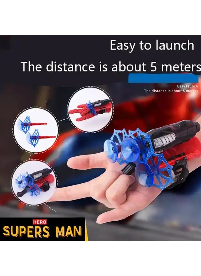 Generic - Spiderman Web Shooter for Kids, Super Hero Launcher Gloves, Spider Man Wrist Launcher, Educational Toys, Spiderman Costume Cosplay Hero Gift - Image 1