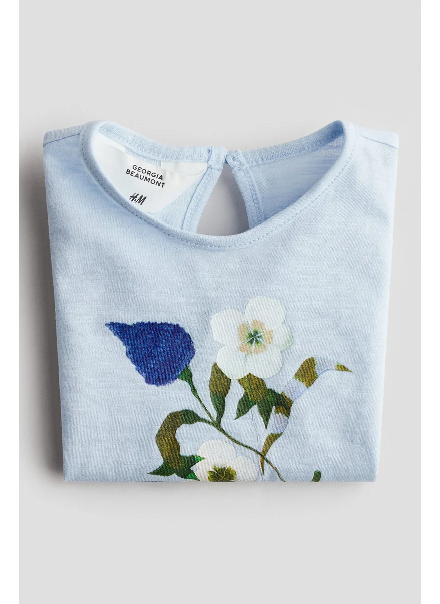 H&M Print-Motif Cotton Top