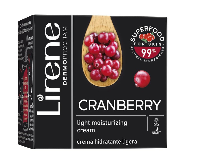 Lirene  SUPERFOOD FOR SKIN  Light moisturizing face cream  Cranberry  50 ml