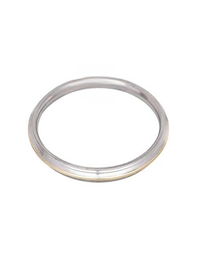 BISMAADH Sikh Punjabi Brass Line Kada Stainless Steel Bracelet For Men & Women 7mm Thickness, 6.1cm - Image 3