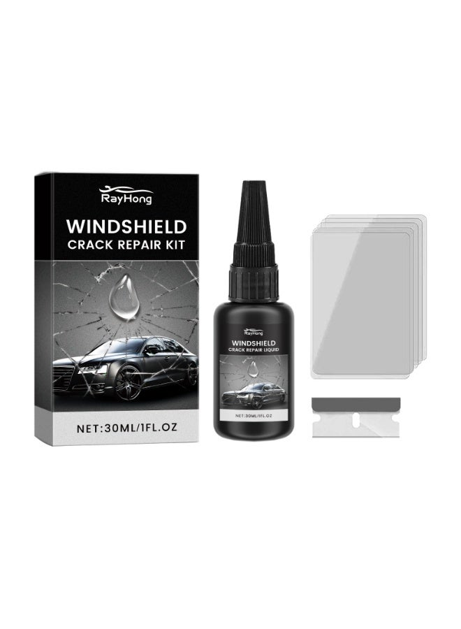 رايهونغ حزمة إصلاح الشقوق الزجاج الأمامي 30ml - DIY حزمة إصلاح الزجاج الأمامي, إصلاح رقاقة الزجاج الأمامي إصلاح الشقوق الزجاج الأمامي الراتنج الأشعة فوق البنفسجية العلاج السريع 5-10 دقيقة تعيد الوضوح, حزمة إصلاح الزجاج السيارات, حزمة إصلاح الزجاج السيارات - Image 1