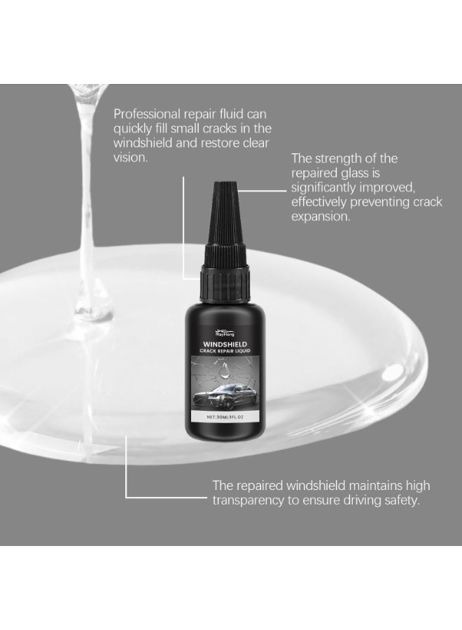 رايهونغ حزمة إصلاح الشقوق الزجاج الأمامي 30ml - DIY حزمة إصلاح الزجاج الأمامي, إصلاح رقاقة الزجاج الأمامي إصلاح الشقوق الزجاج الأمامي الراتنج الأشعة فوق البنفسجية العلاج السريع 5-10 دقيقة تعيد الوضوح, حزمة إصلاح الزجاج السيارات, حزمة إصلاح الزجاج السيارات - Image 5