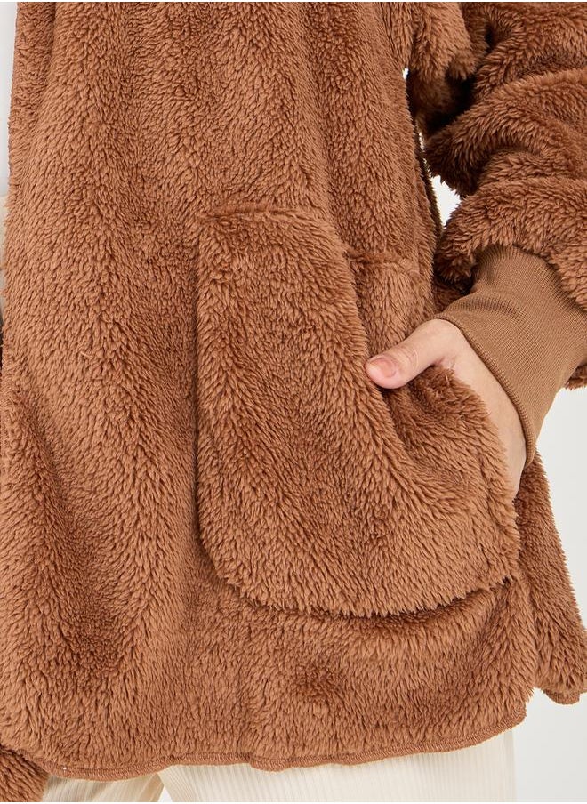 Styli - Drop Shoulder Cuff Hooded Robe - Image 1