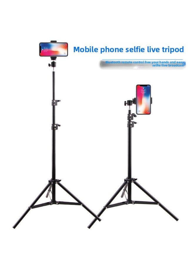 general Mobile Phone Bracket Live Light Tripod Shake Tone Fast Hand Live Photography Selfie Flat Floor Tripod-Color:160cm Bracket + Storage Bag + Mobile Phone Clip  - Image 2