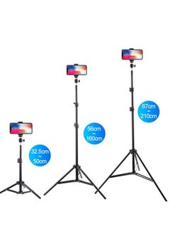 General Mobile Phone Bracket Live Light Tripod Shake Tone Fast Hand Live Photography Selfie Flat Floor Tripod-Color:160cm Bracket + Storage Bag + Mobile Phone Clip  - Image 5