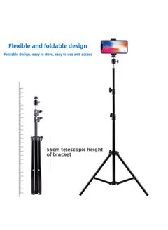 General Mobile Phone Bracket Live Light Tripod Shake Tone Fast Hand Live Photography Selfie Flat Floor Tripod-Color:160cm Bracket + Storage Bag + Mobile Phone Clip  - Image 4