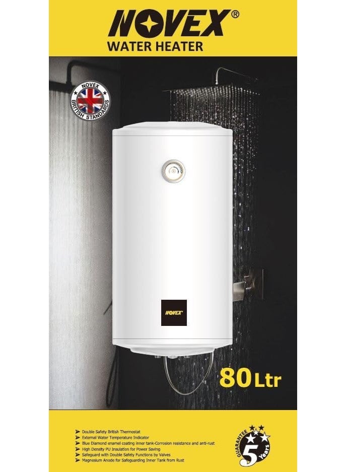 نوفيكس سخان مياه كهربائي نوفكس 80 لتر – عمودي، تسخين سريع، موفر للطاقة | موديل الإمارات NWH-80 لتر (V) - Image 1