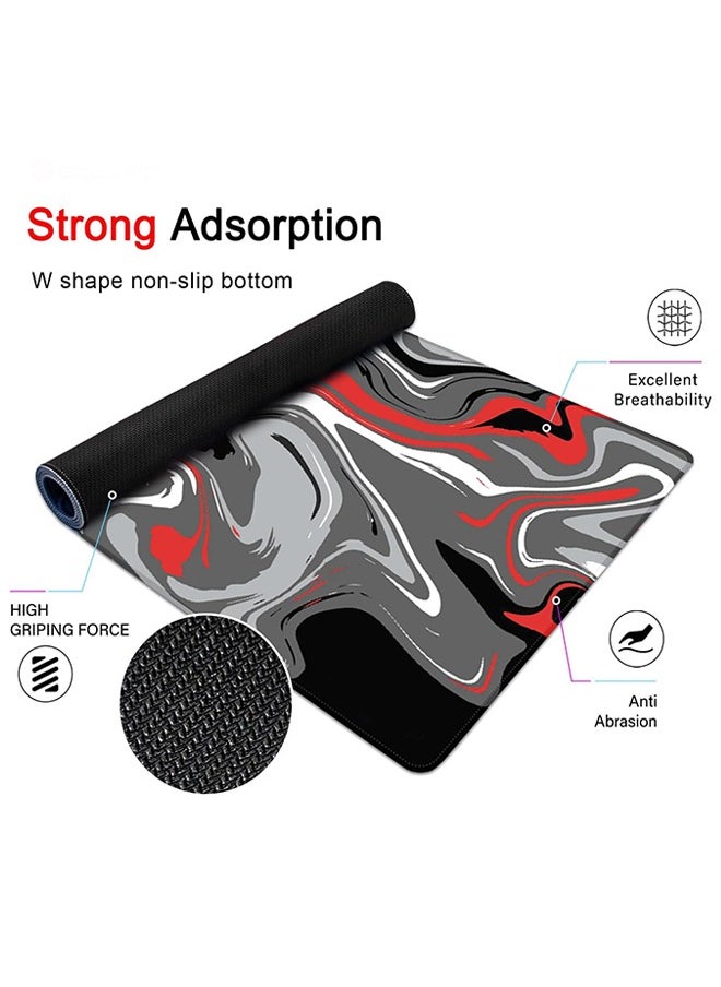 Miya Large Gaming Mouse Pad Anti-Skid Mouse pad Large Keyboard Mouse Pad Desk Mat with Stitched Edges (900x400mm Red&Black)  - Image 4