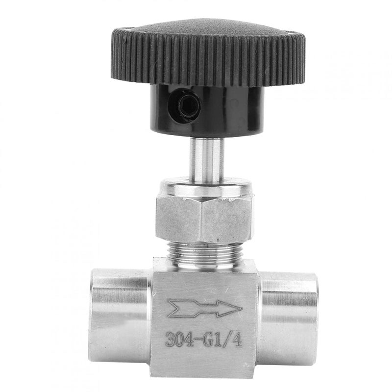Generic Tyenaza Straight Needle Valve, 1/4 Inch, 304 Stainless Steel BSPP Female Thread High Pressure Needle Control Valve, for Water Gas Oil Fuel Transmission(1/4")  - Image 1