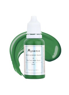 Mysense Mysense Green Face Body Paint,St Patricks Day Face Paint,Water Based Washable Cream Body Paint for Adults and Children Halloween SFX Cosplay Witch Gamora Hulk Costume Makeup,0.6oz  - Image 1