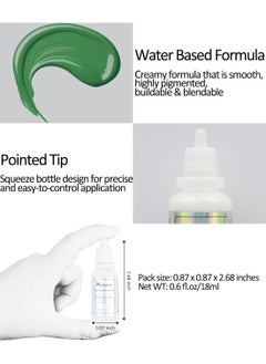 Mysense Mysense Green Face Body Paint,St Patricks Day Face Paint,Water Based Washable Cream Body Paint for Adults and Children Halloween SFX Cosplay Witch Gamora Hulk Costume Makeup,0.6oz  - Image 2