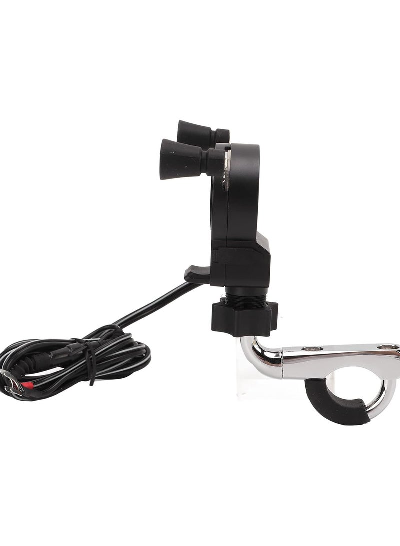GGOOT Motorcycle Phone Mount, ABS Motorcycle Phone Holder Adjustable Handlebar Cell Phone Mount with Fast Charger for IPhone - Image 4