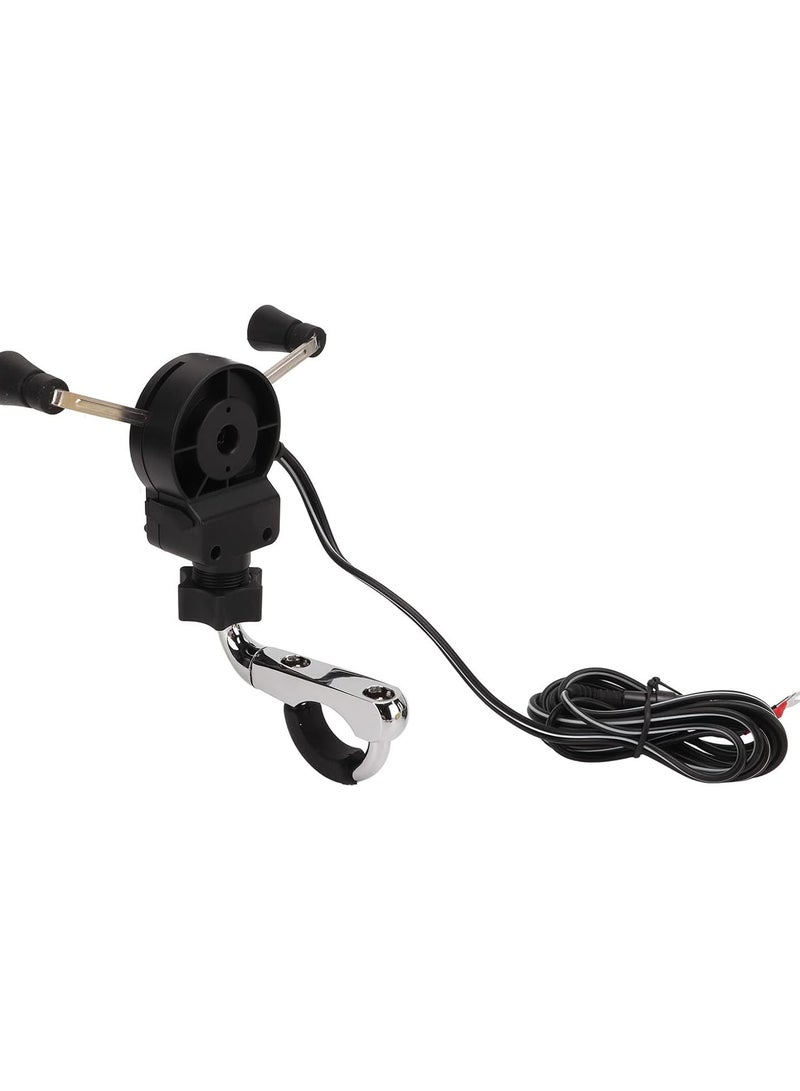 GGOOT Motorcycle Phone Mount, ABS Motorcycle Phone Holder Adjustable Handlebar Cell Phone Mount with Fast Charger for IPhone - Image 5