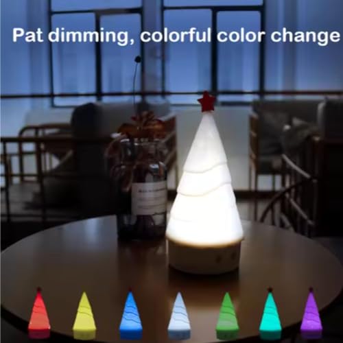 Desidiya® Christmas Snow Tree Silicone LED Night Light - Rechargeable Festive Decor for Kids' Bedrooms & Gift Ideas - Image 2