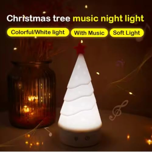Desidiya® Christmas Snow Tree Silicone LED Night Light - Rechargeable Festive Decor for Kids' Bedrooms & Gift Ideas - Image 3