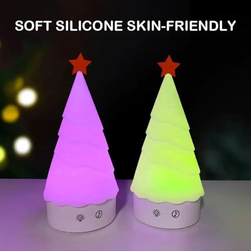 Desidiya® Christmas Snow Tree Silicone LED Night Light - Rechargeable Festive Decor for Kids' Bedrooms & Gift Ideas - Image 4