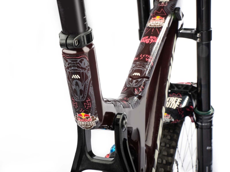 All Mountain Style Bike Frame Protector Extra Red Bull Ramapage Freeride - Universal Fit, 10-Piece Set for Down Tube, Chainstay, Cable Wear, High-Impact Honeycomb PVC - Image 5