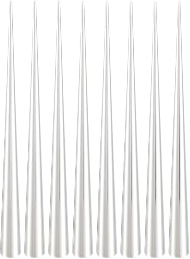 GROUP TIGER Stainless Steel Cream Horns Set, Made in China Silver 8 Piece