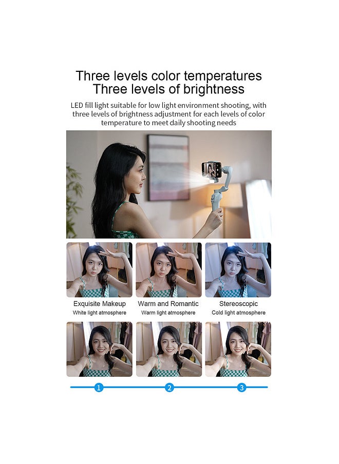 ANDOER - 3-Axis Stabilizer Gimbal Stabilizer for Smartphone 0.28g/0.61lbs Payload Anti-shaking Support Gestures Control BT - Image 1