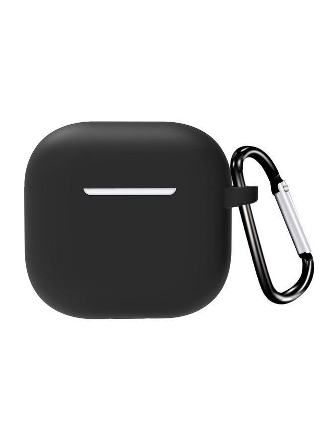 Apple AirPods 4 protective earphone cover silicone box with hook, black - Image 4