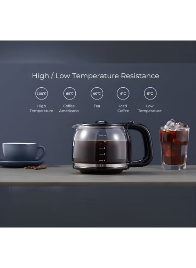 Vosco Programmable Coffee Maker | Automatic Drip Coffee Machine with Digital Timer | Large Capacity | Keep Warm Function | Black - Image 4