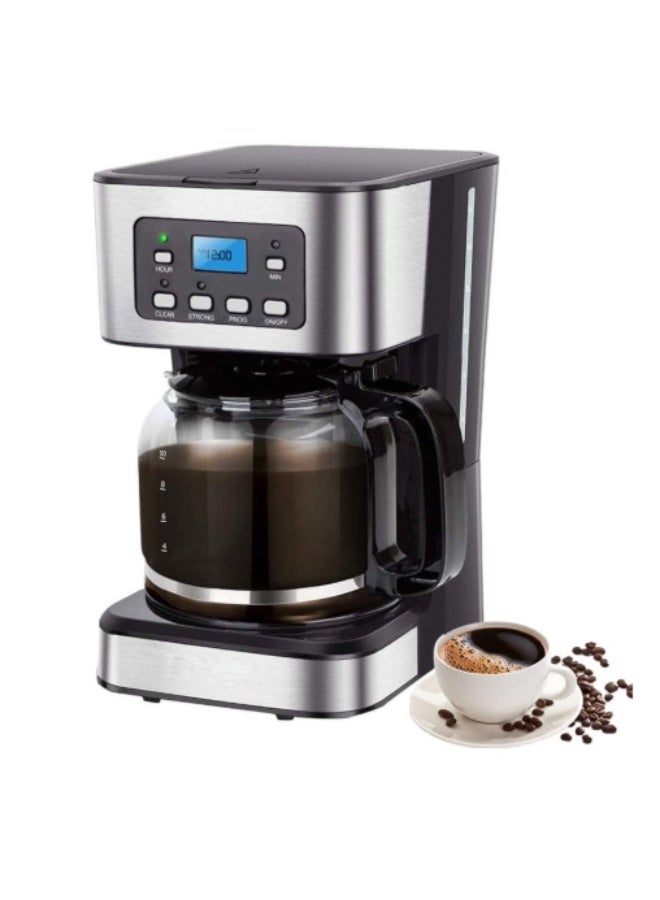 Vosco Programmable Coffee Maker | Automatic Drip Coffee Machine with Digital Timer | Large Capacity | Keep Warm Function | Black - Image 2