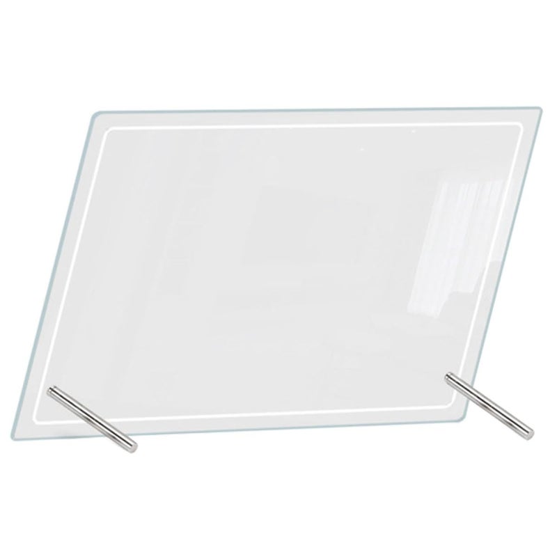Clear Acrylic Desktop Whiteboard Dry Erase Memo Board with 2 Thumbtacks for Office Home School - Image 2