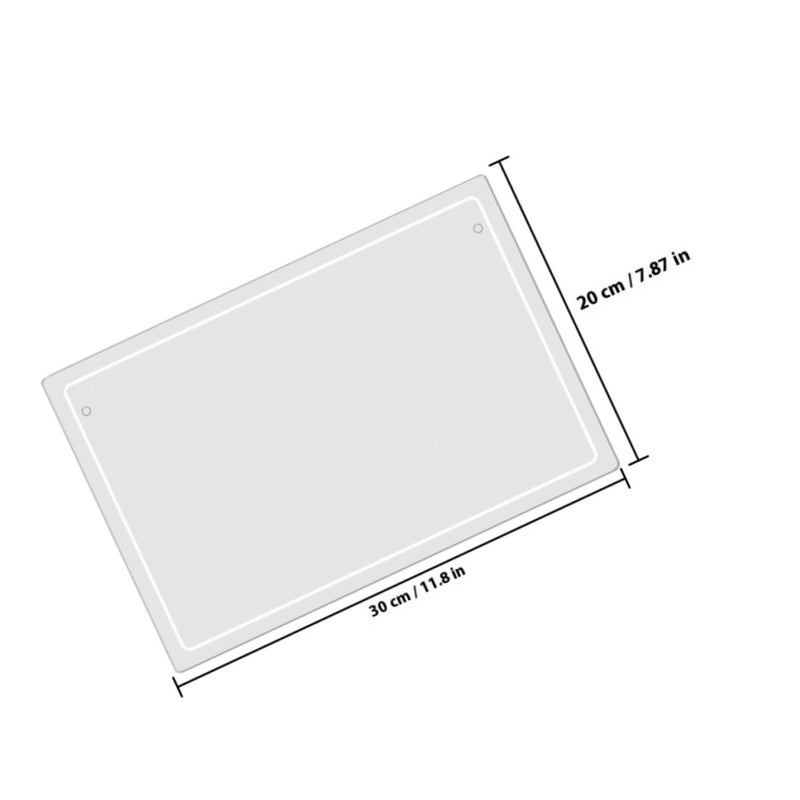 Clear Acrylic Desktop Whiteboard Dry Erase Memo Board with 2 Thumbtacks for Office Home School - Image 3