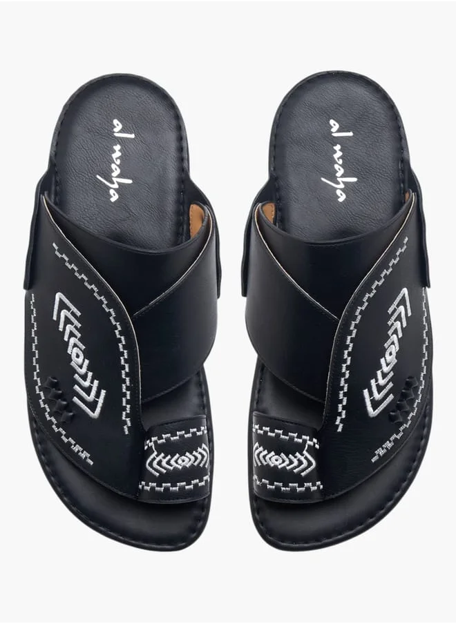 Al Waha Men's Textured Slip-On Arabic Sandals