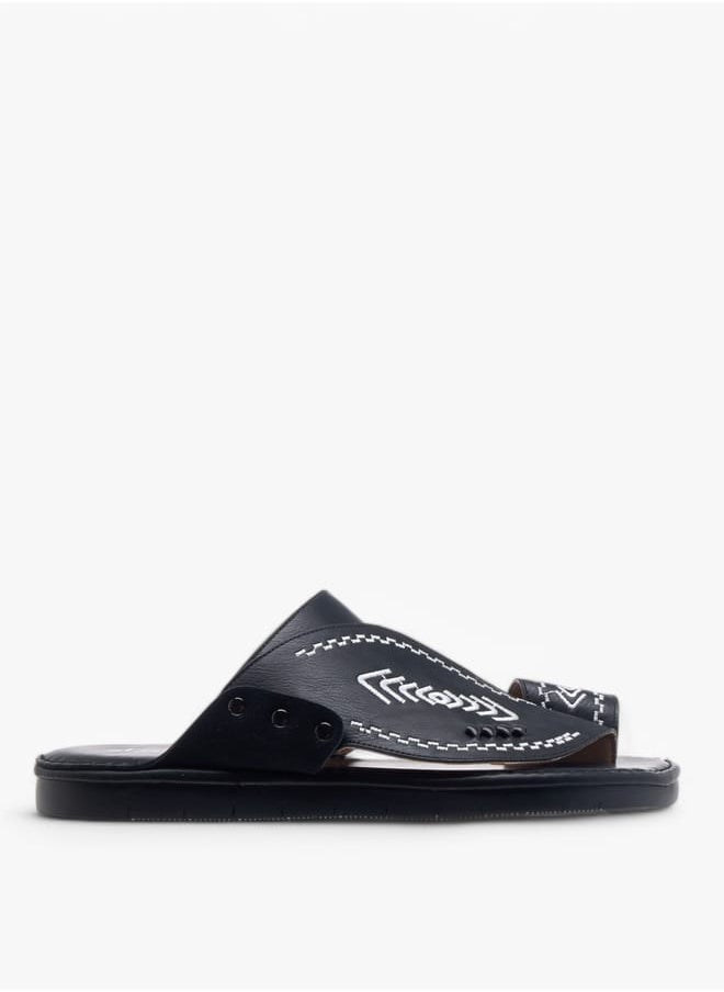 Al Waha Men's Textured Slip-On Arabic Sandals  - Image 2